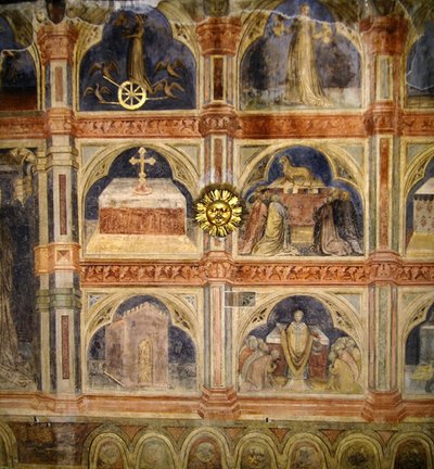 Religiöse Szenen, aus einer Serie von Wandgemälden, die den astrologischen Zyklus darstellen von Nicolo and Stefano da Ferrara Miretto
